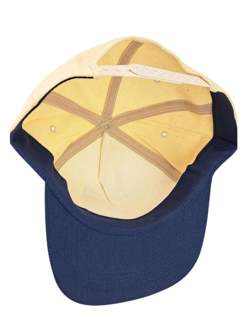 Vintage Goodyear 100th Anniversary Topeka Kansas Cap Snapback Hat Tan Blue New - Picture 7 of 8